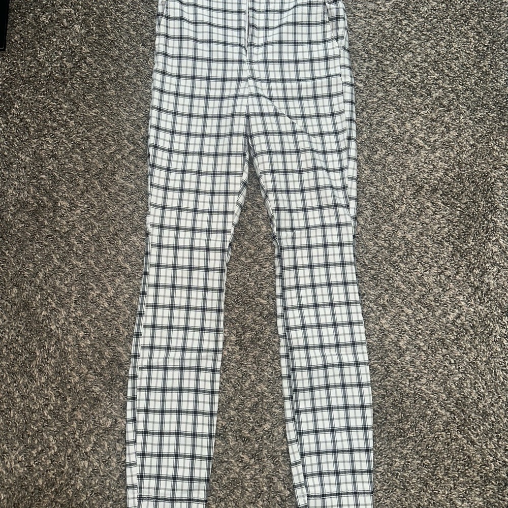 Hollister Pants Women's Ultra Hi-Rise Stretch Chino Multicolor Checkered